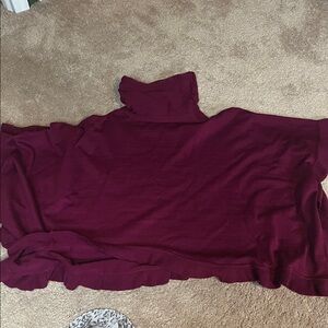 New York & Company Rich Burgundy Poncho